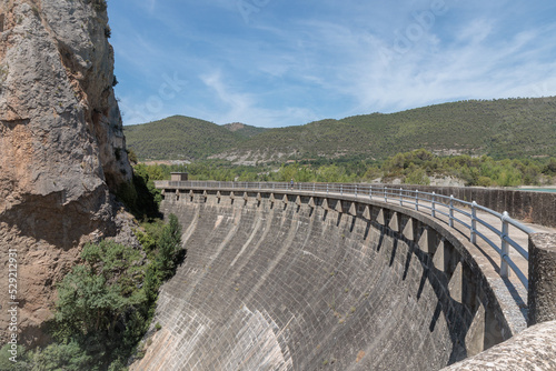 Dam of the La Pena reservoir, Aragon, Spain