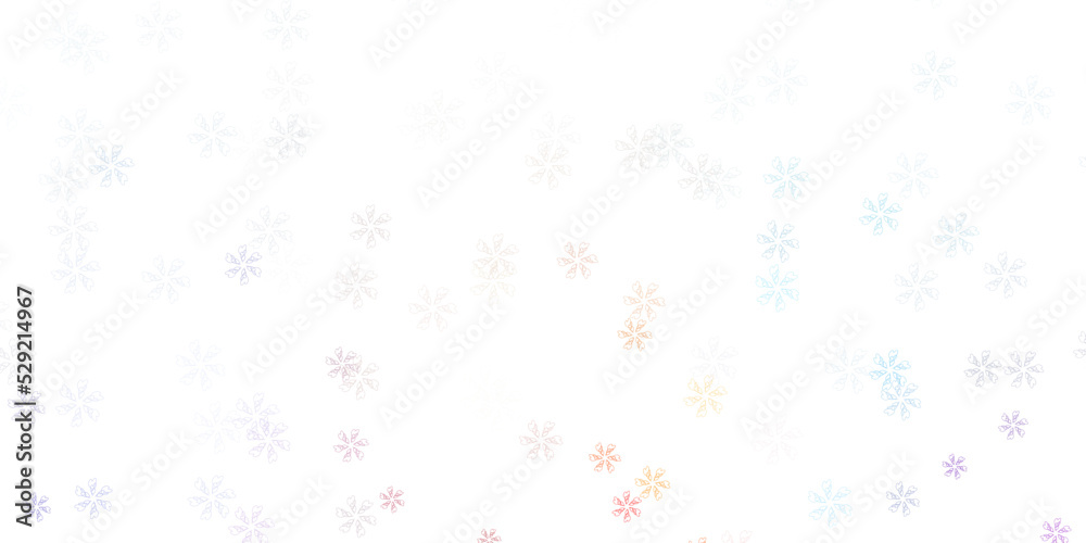Light blue, red vector abstract artwork with leaves. Light blue, red vector abstract artwork with leaves.