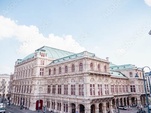 Vienna Operahouse (Wiener Staatsoper) on a sunny day in Vienna, Austria photo