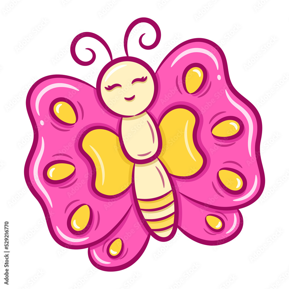 printable cute butterfly drawing object flash card printable cute butterfly drawing object flash card