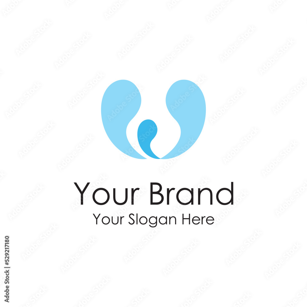 simple initial water logo premium simple initial water logo premium