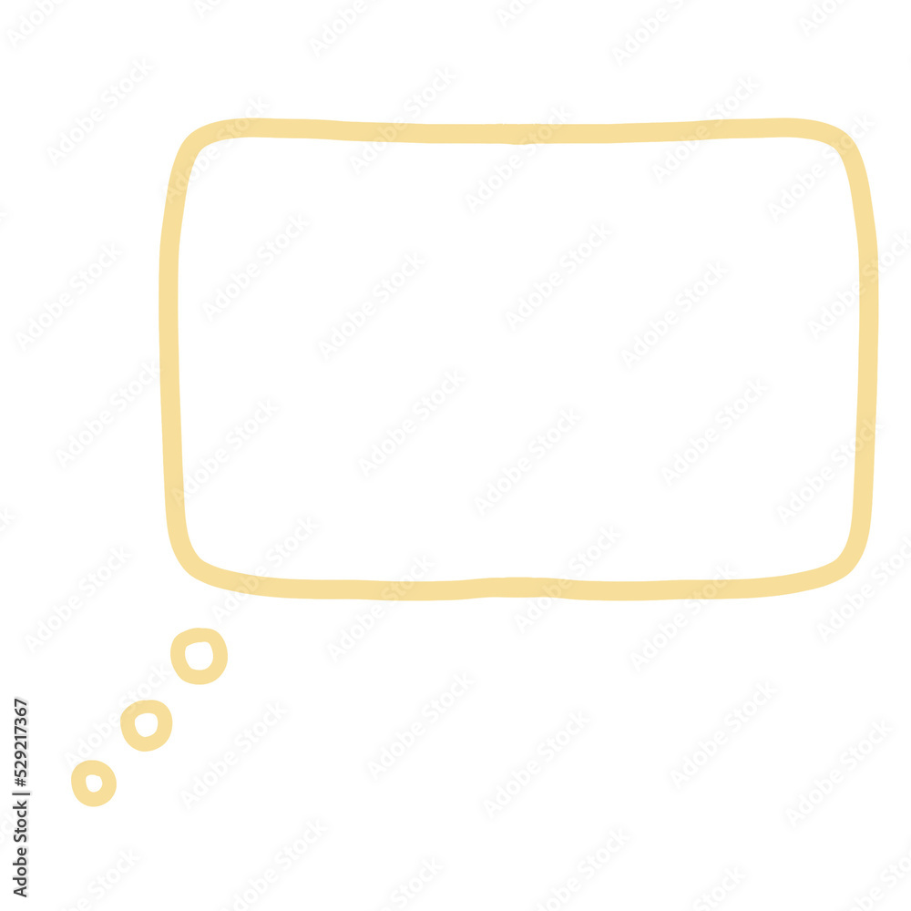 Cue Speech and Thought Bubble Doodle Cue Speech and Thought Bubble Doodle