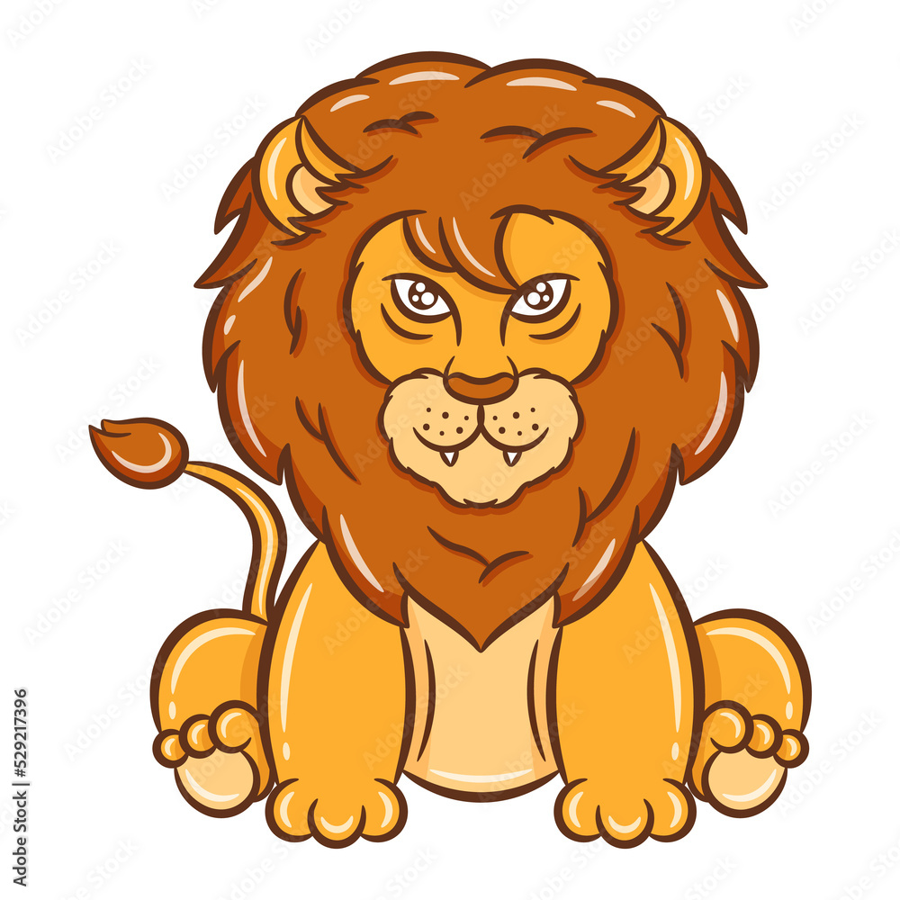 printable cute lion drawing object flash card printable cute lion drawing object flash card