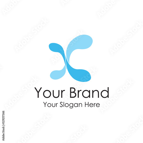 simple initial water logo premium