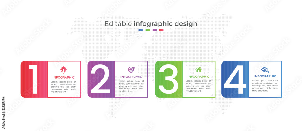 Gradient four step timeline business infographic element
Gradient four step timeline business infographic element
