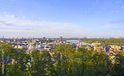 Kyiv cityscape panorama from Podil, Ukraine © Lindasky76