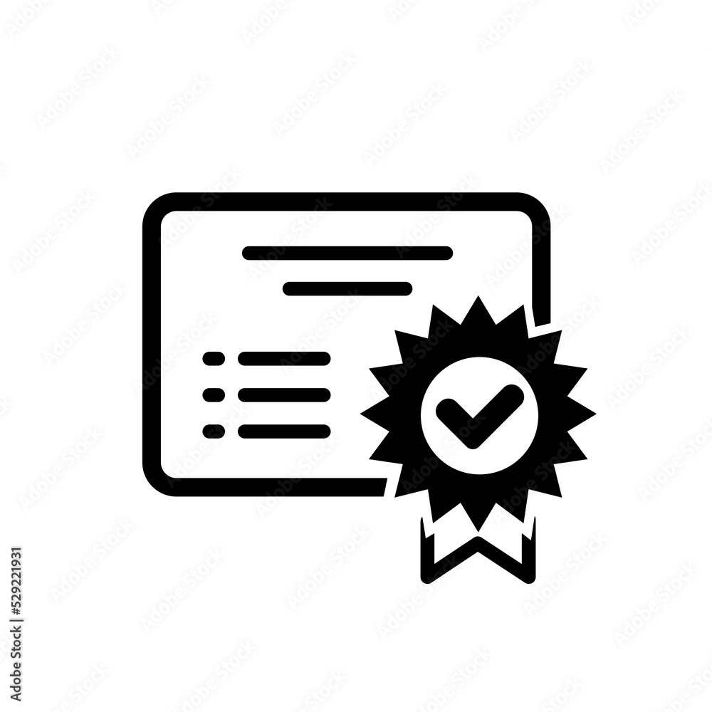 Certificate icon, diploma symbol sign vector illustration logo template Isolated for any purpose Certificate icon, diploma symbol sign vector illustration logo template Isolated for any purpose