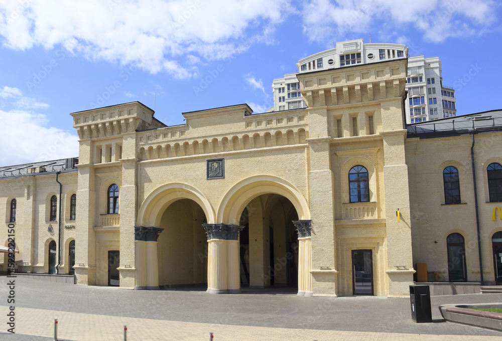 Mykolaiv Gate (Nikolaev Gate) near metro station Arsenalnaya in Kyiv, Ukraine	
