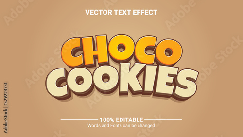Choco cookies text effect