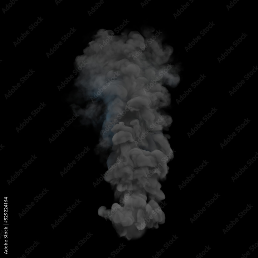 Smoke Effect Overlay Illustration on Black Background

