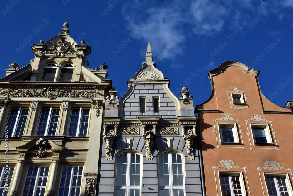 Fototapeta premium Malerische Häuser im Zentrum von Danzig