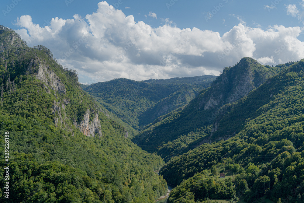 House. House in the mountains. Montenegro. Aerial view. House. House in the mountains. Montenegro. Aerial view.