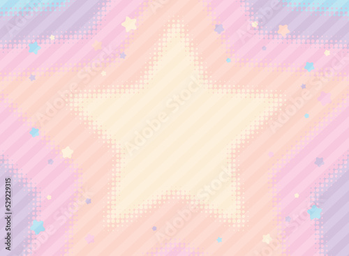 カラフルな星がいっぱいのかわいい背景素材