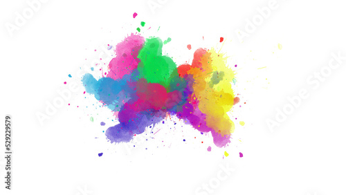 watercolor paint brush stroke. ink splash transition. Abstract inkblot, splat, fluid art, overlay, alpha matte composition, spread on a white paper background. ink transition splatter blot spreading.