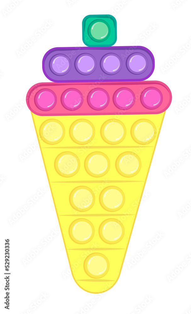 Pop it fidget toy ice cream cone Stock Illustration | Adobe Stock