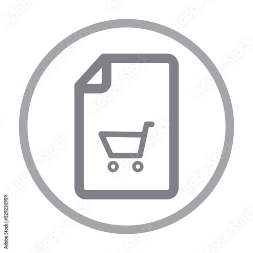 shopping list icon and Invoice receipt sign symbol 