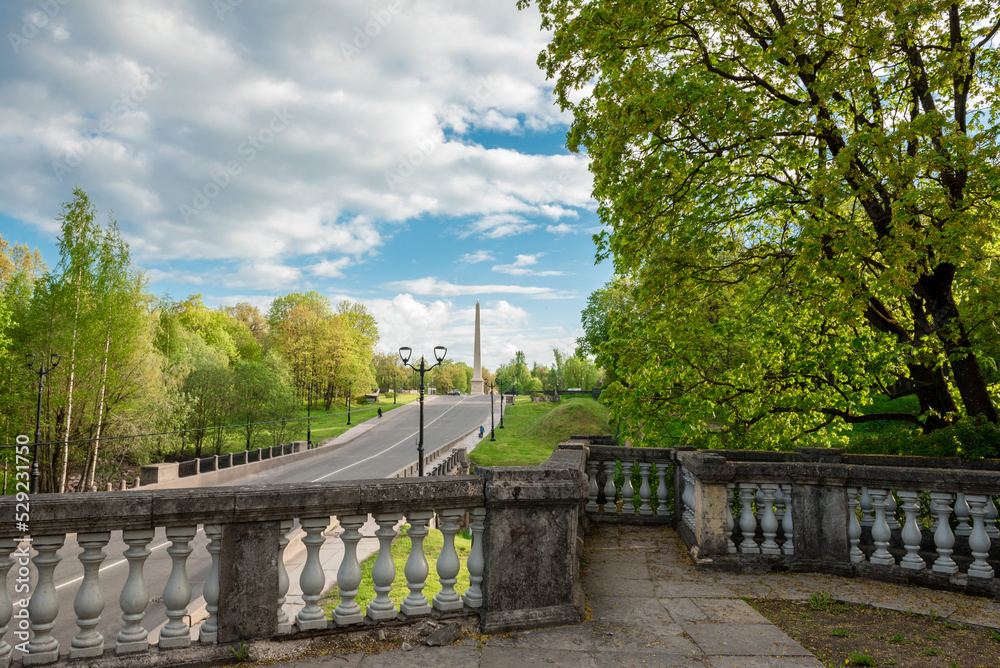 Russia, Gatchina, July 2022: Gatchina Palace and Park in summer