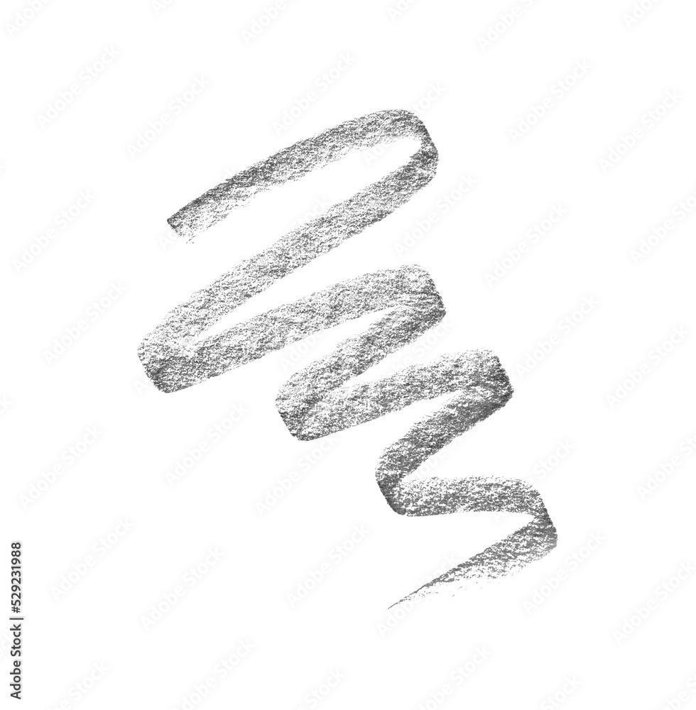 Hand drawn pencil scribble on white background, top view
