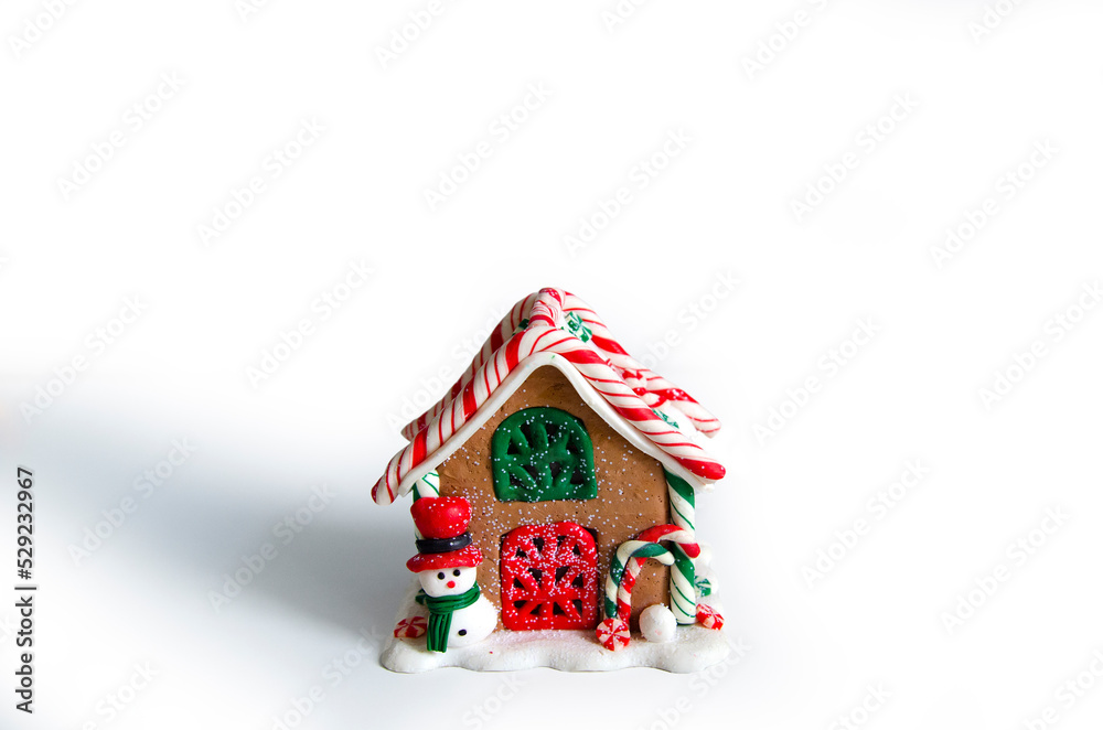 gingerbread house with christmas decoration