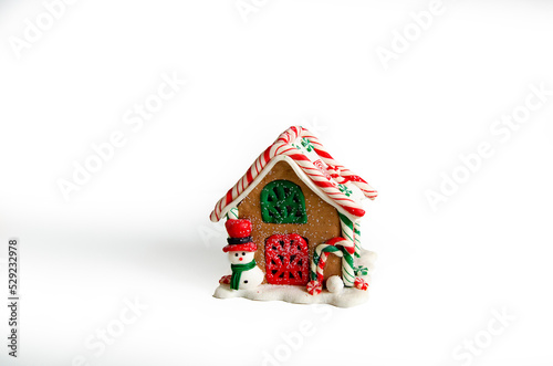 gingerbread house isolated on white