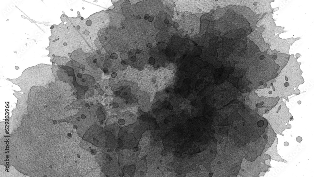 watercolor paint brush stroke. ink splash transition. Abstract inkblot