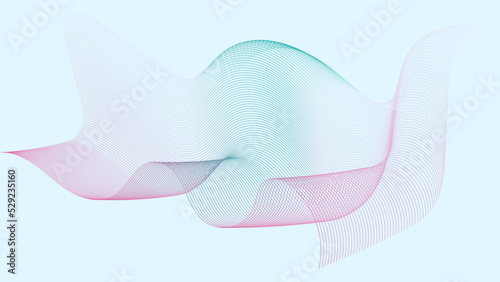 Nice curves transitons, vector illustration of light blue with add of cold and warm tones pattern - beauty of geometry, suitable for different kind of backgrounds - presentations, documents, video