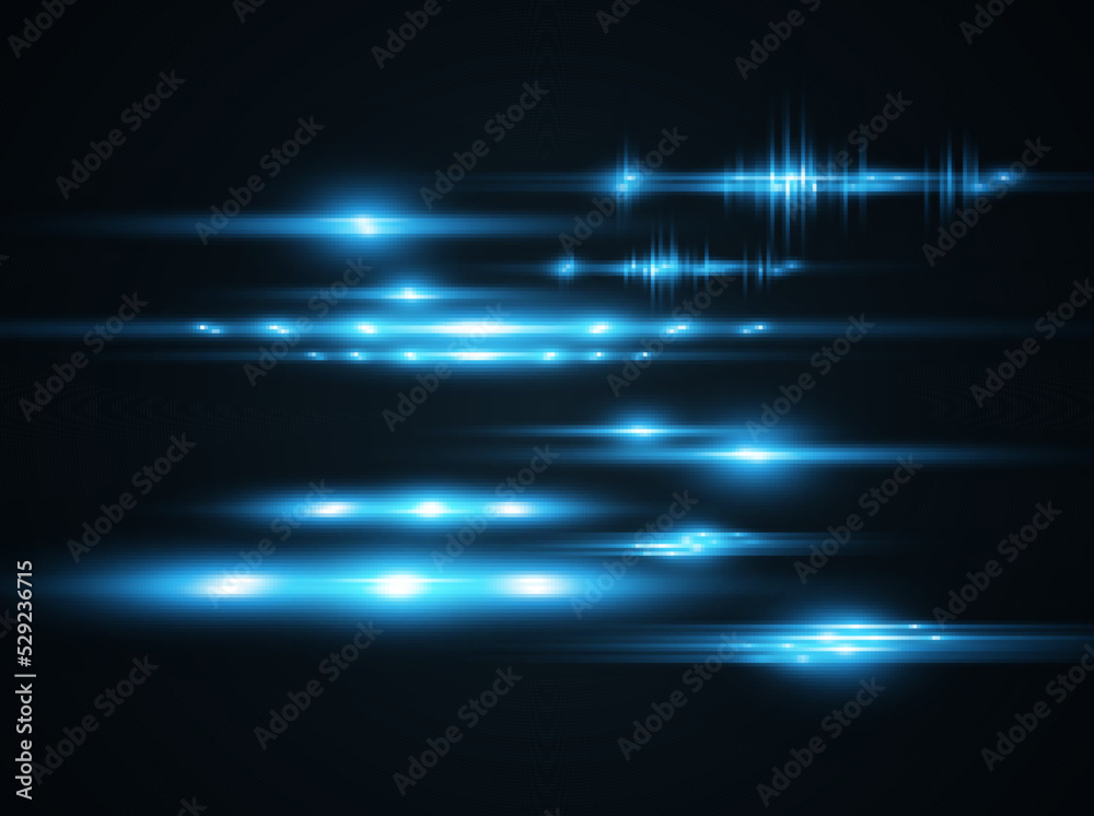 Light blue vector special effect. Glowing beautiful bright lines on a dark background.	
