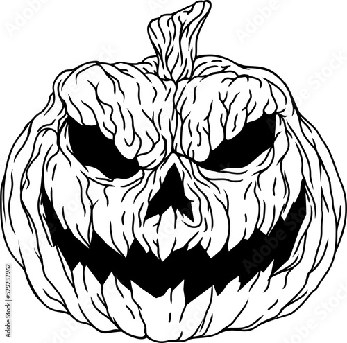 Halloween Scary Evil Pumpki...