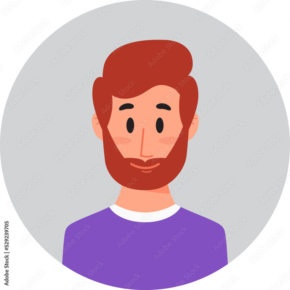 Avatar icon, guy flat style. Vector graphics eps 10. Avatar icon, guy flat style. Vector graphics eps 10.
