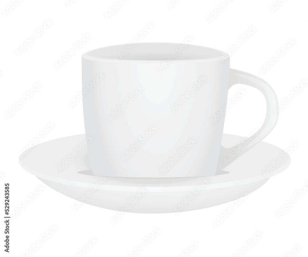 White mini cup on white background, vector White mini cup on white background, vector