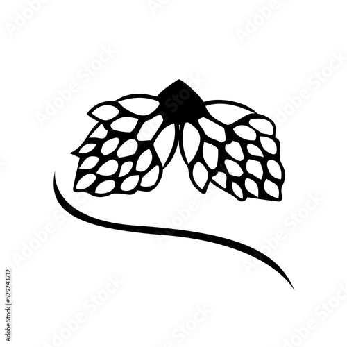 Template Label Badge for Hops Craft Beer Ale Brewery Logo Design. Vector illustration isolated on a white background