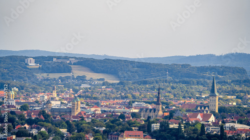 Blick auf die Stadt Osnabrueck in Niedersachsen Flugaufnahme photo