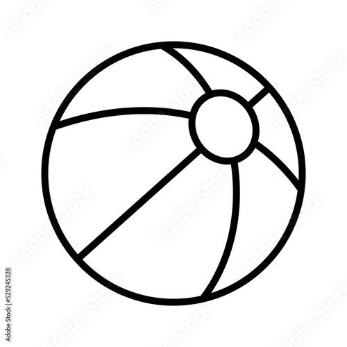 Beach ball icon. Pictogram isolated on a white background.