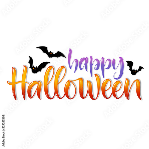 Happy Halloween PNG lettering 