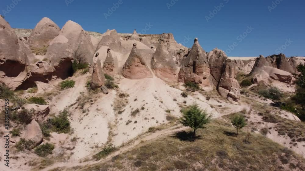Amazing landscapes of Cappadocia. Copter view Amazing landscapes of Cappadocia. Copter view
