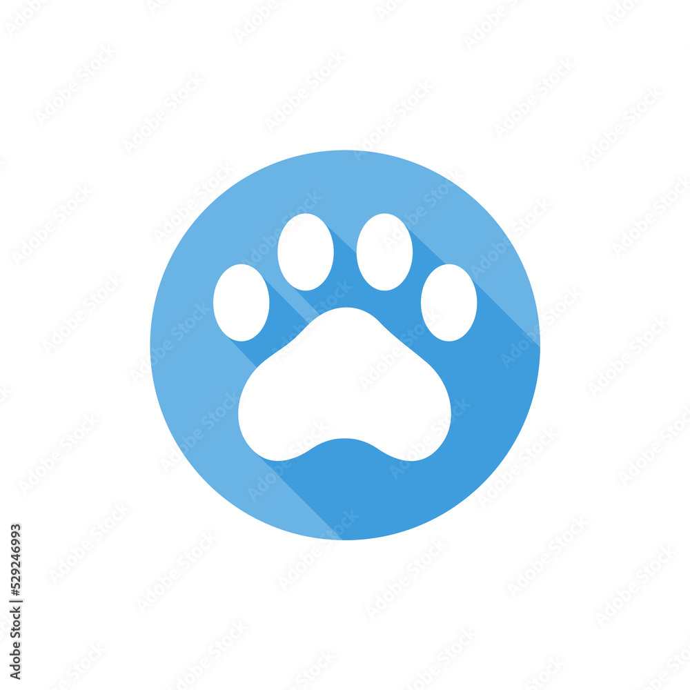 Dog and cat paws with sharp claws. cute animal footprints Dog and cat paws with sharp claws. cute animal footprints