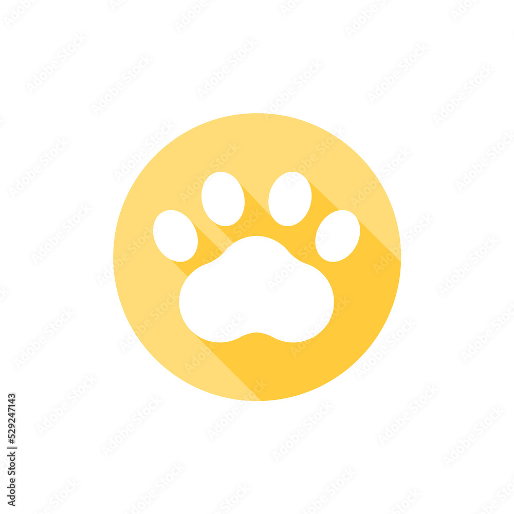 Dog and cat paws with sharp claws. cute animal footprints Dog and cat paws with sharp claws. cute animal footprints