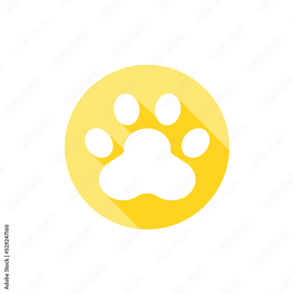 Dog and cat paws with sharp claws. cute animal footprints Dog and cat paws with sharp claws. cute animal footprints