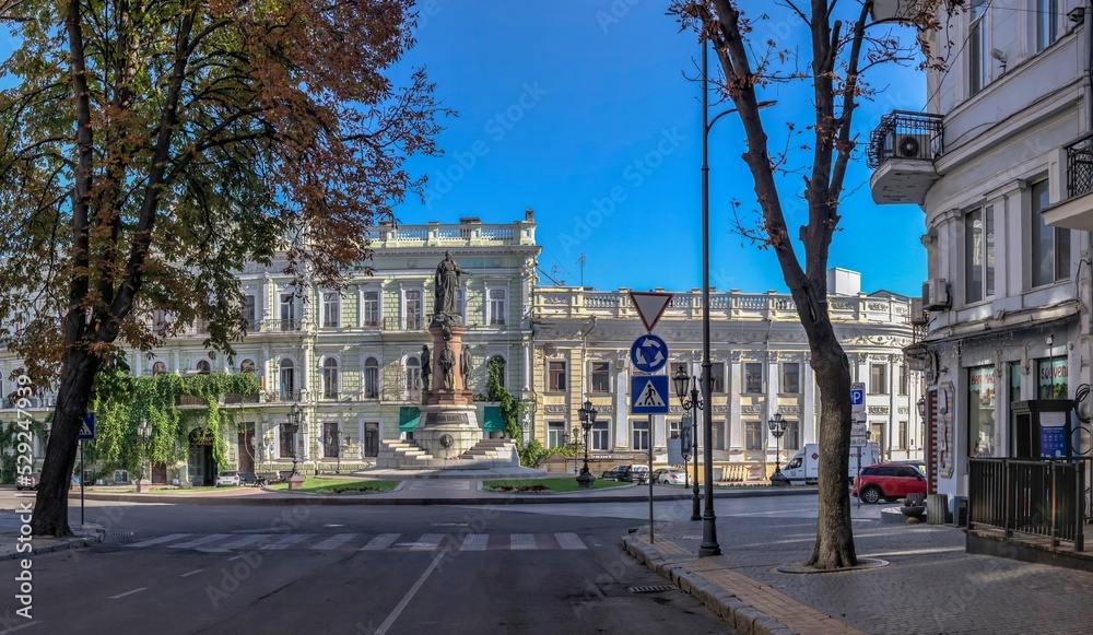 Catherine the Great Square in Odessa, Ukraine