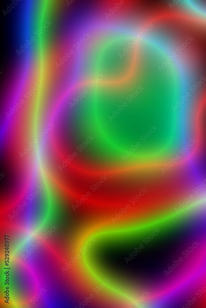 Abstract multicolored defocused background. Blurred lines and spots. Neon, glow. Background for the cover of a laptop, notebook. Abstract multicolored defocused background. Blurred lines and spots. Neon, glow. Background for the cover of a laptop, notebook.