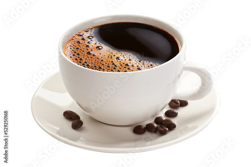 Foto cup of coffee with beans