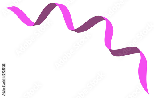 Transparent purple banner ribbon for celebration