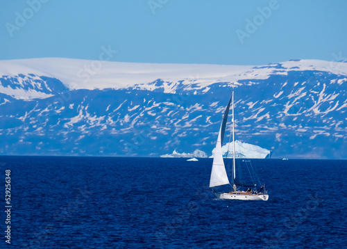 Sailing along the western coast of Greenland