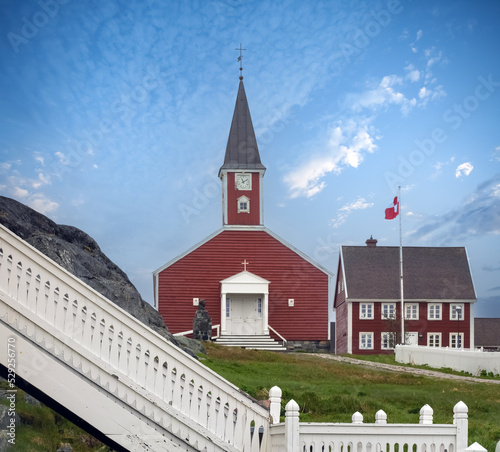 Nuuk (Godthåb, the capital and largest city of Greenland. The seat of government and the country's largest cultural and economic centre. photo