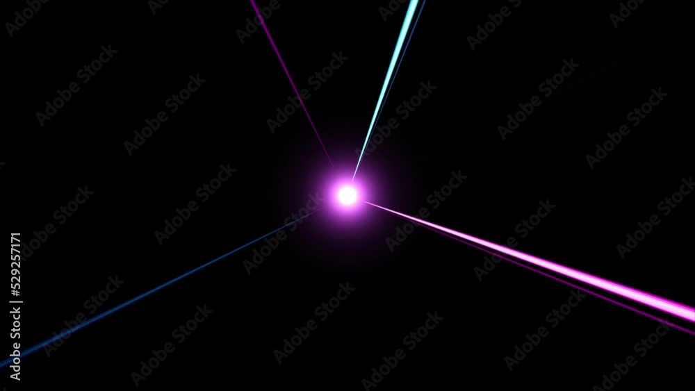 Flickering Neon Light Rays