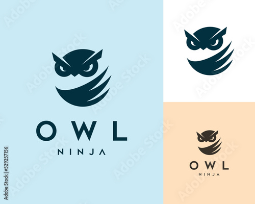 owl logo shield wings creative Modern Design
