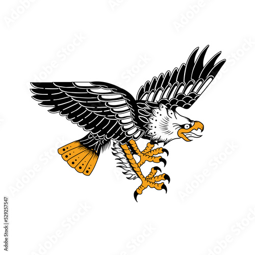 Eagle old school tattoo design 
