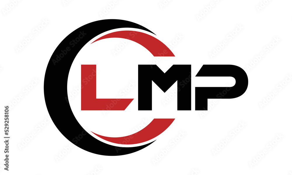 LMP three letter swoosh logo design vector template monogram logo