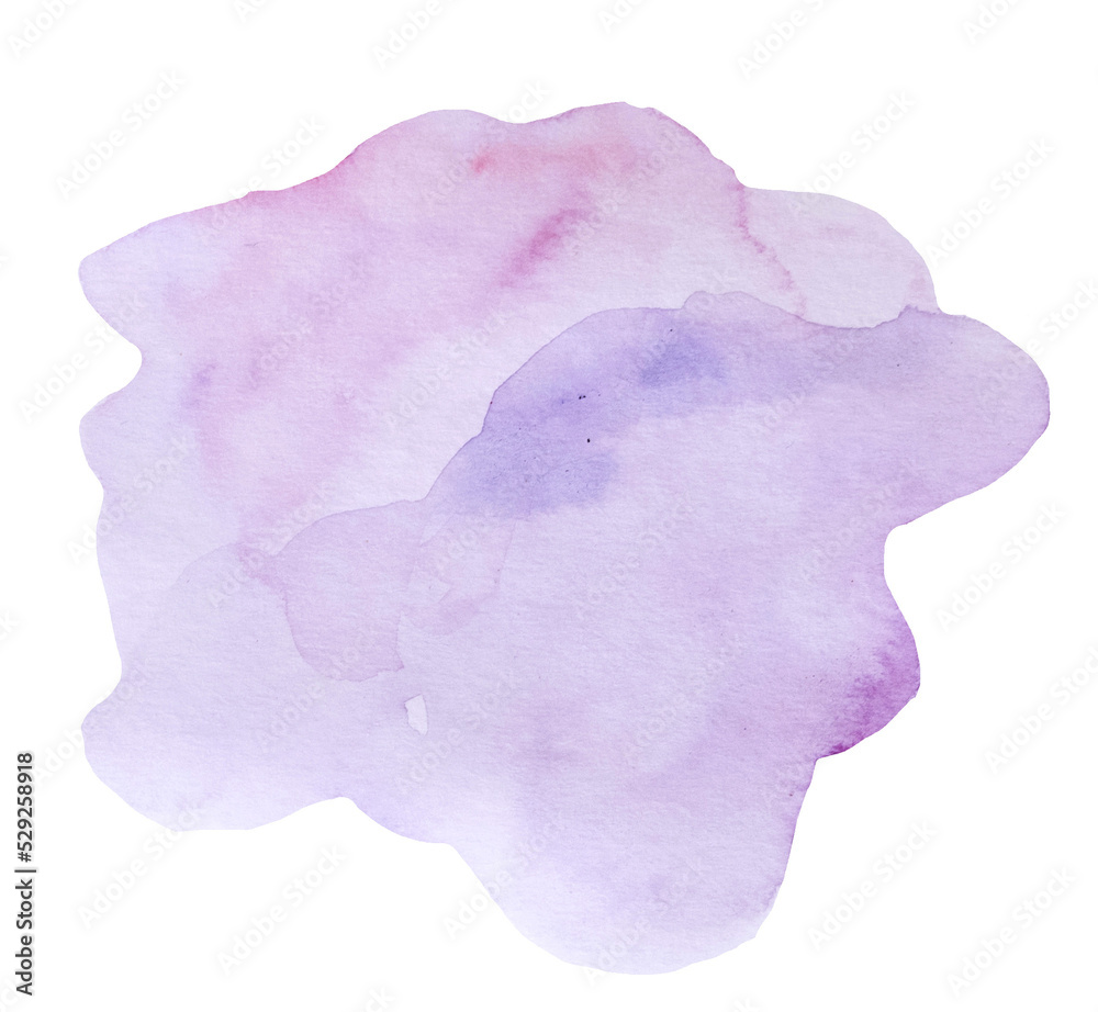 Watercolor light purple spot, single hand painted Abstract element for wedding and party design Watercolor light purple spot, single hand painted Abstract element for wedding and party design