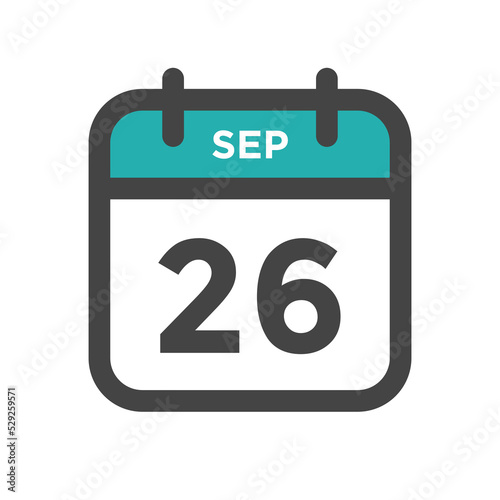 September 26 Calendar Day or Calender Date for Deadlines or Appointment